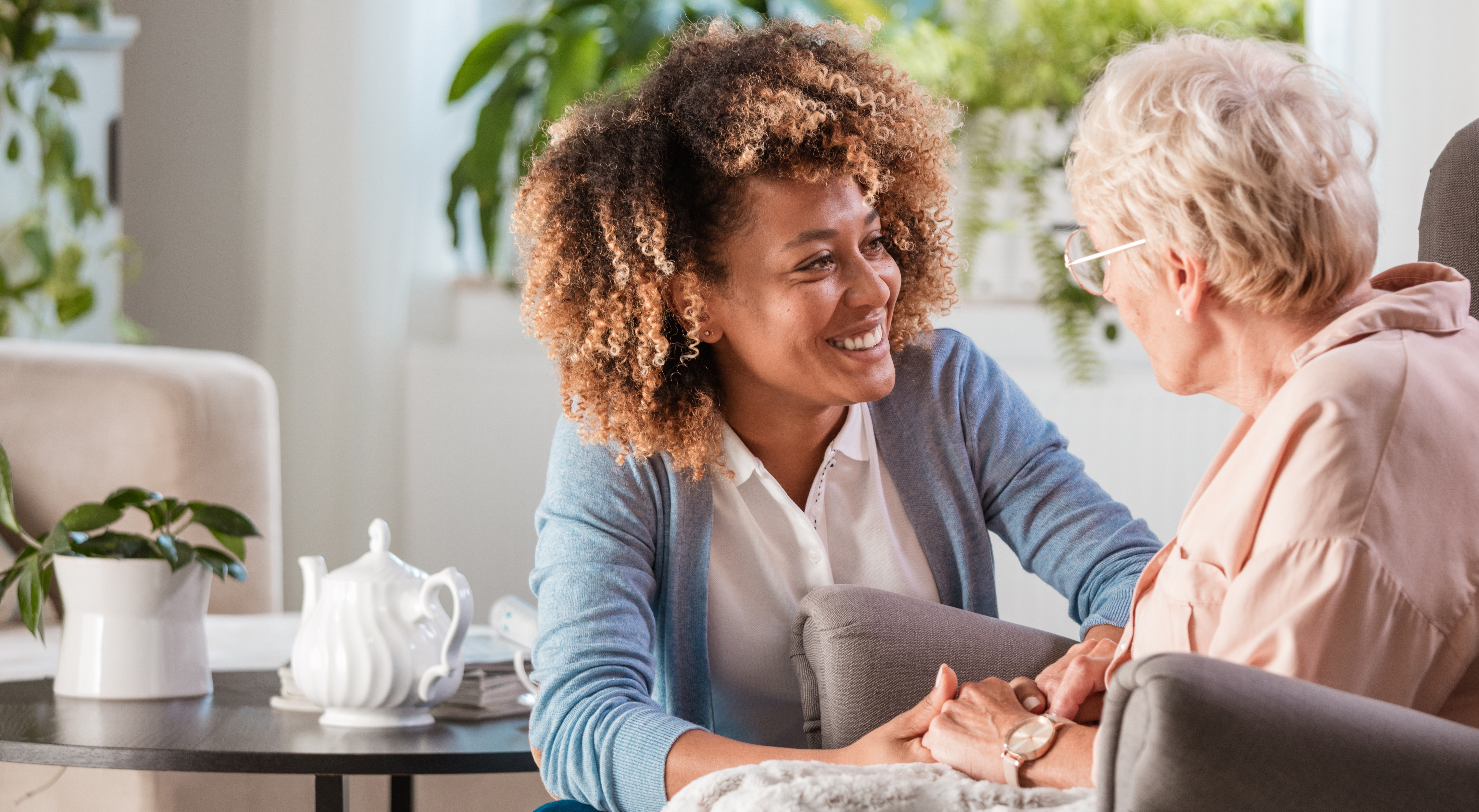 Caregiver with elderly woman